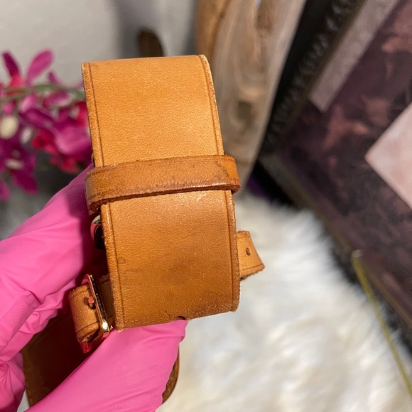 Authentic Louis Vuitton  leather Luggage tag bag charm - Picture 4 of 10